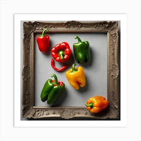 Peppers In A Frame 13 Art Print