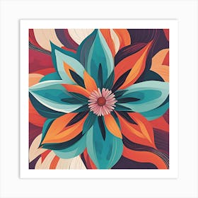 Abstract Flower Art Print