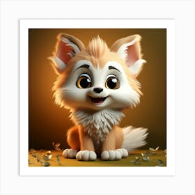 Cute Fox 51 Art Print