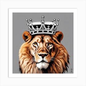 Lion With Crown Art Print