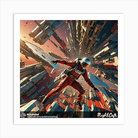 Spaceman In Space Art Print