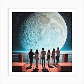 Moon And The Stars 33 Art Print