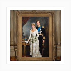 Princess Diana with Prince William Art Print