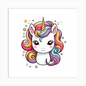 Unicorn Head Art Print