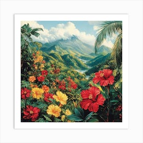 Hibiscus Paradise Art Art Print