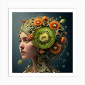 Fruit Head Art Print