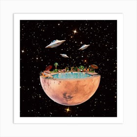 Mars Floating Square Art Print