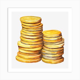 Gold Coins 4 Art Print