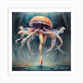 Dancing in the deep end Art Print