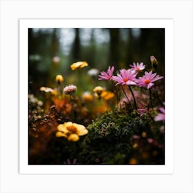 Flowers In The Forest Art Print