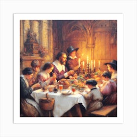 Thanksgiving Dinner Art Print