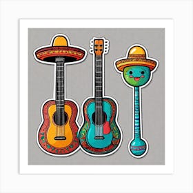 Mexican Guitars 1 Art Print