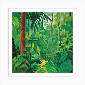 Amazon Rain Forest Series in Style of David Hockney 2 Art Print