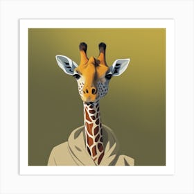 Giraffe in Suit Art Print