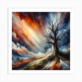 Tree In The Sky 1 Art Print