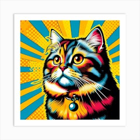 Pop Cat 10 Art Print