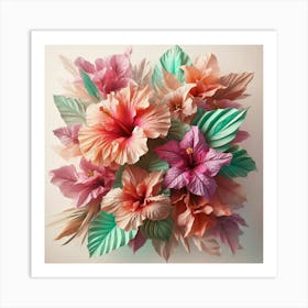 Vibrant tropical arrangement Art Print