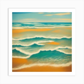 Sand And Waves Abstract Art Print