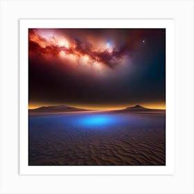 Galaxy In The Desert Art Print