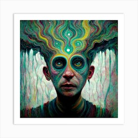 Psychedelic Man Art Print