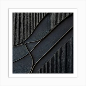 Abstract Black Painting Art Print