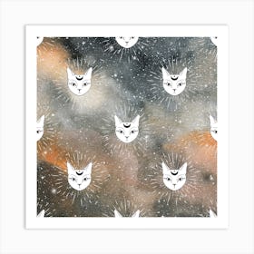 Galaxy Kitty Art Print (6) Art Print