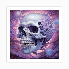 Skull With Bubbles Art Print