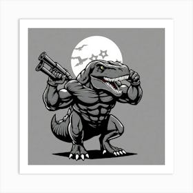 Asm Big Guns T Rex Gym Muscles D243933d 6370 4863 84a8 3ae20dd4e7cf Art Print