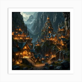 Village In The Mountains 13 Art Print