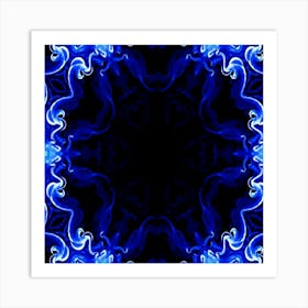 Abstract Blue Smoke 1 Poster