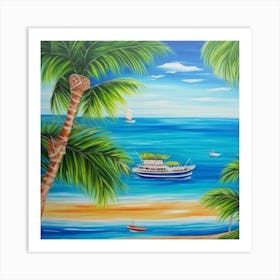 Boat On The Beach 5 Art Print