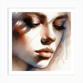 Watercolor Of A Woman 35 Art Print