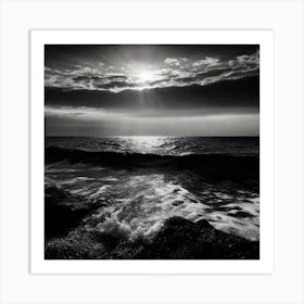 Black And White Seascape 19 Art Print