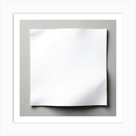 White Paper On A Gray Background 2 Art Print