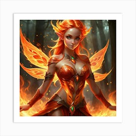 Fire Elven Art Print