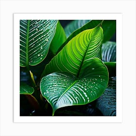 Tropical Leaves Macro Photography Close Up Hyper Detailed Trending On Artstation Shar (1) Art Print