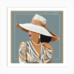 Woman In A Hat 28 Art Print