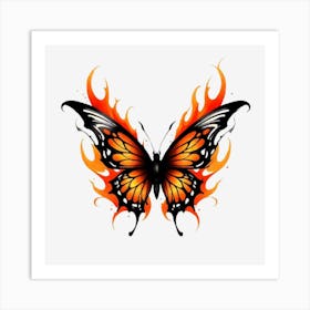 Flaming Butterfly Art Print