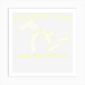 Great Lakes Shark Free And Unsalted Funny Vintage Art Print