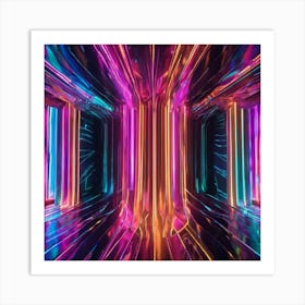 Neon Tunnel Art Print