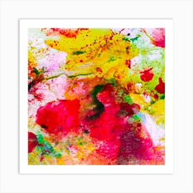 Abstract With Watercolor Splashes Art Print