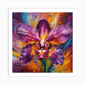 Purple Orchid 1 Art Print