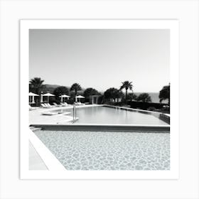 Black And White Swimming Pool Art Print