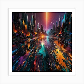 Futuristic Cityscape 5 Art Print