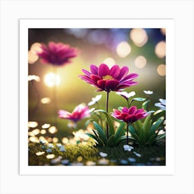 Flowers In The Garden 3 Art Print