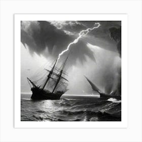 Storm Black And White Art Print