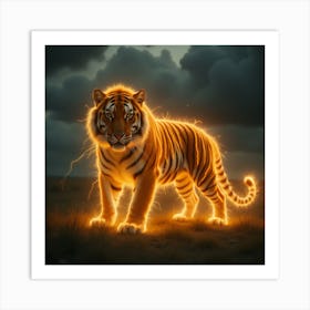 Lightning Tiger 7 Art Print