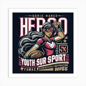 Hero Youth Sur Sport Art Print