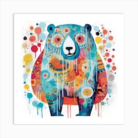 Colorful Bear Art Print