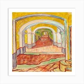 Hallway With Arches Art Print